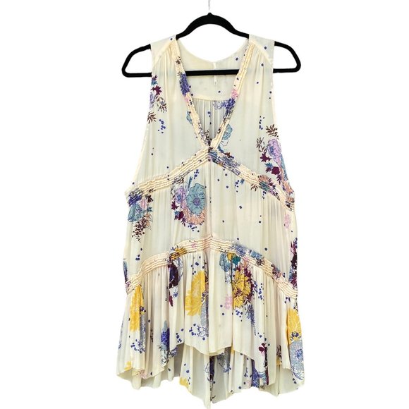 Free People Tops - FREE PEOPLE Purple Haze Floral Sleeveless Tunic Top